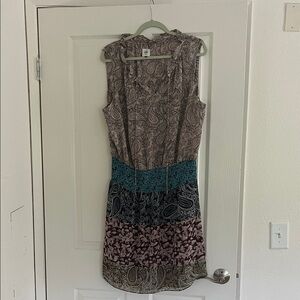 Paisley Print Sleeveless Dress